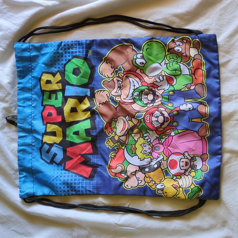 Super Mario Bros drawstring backpack